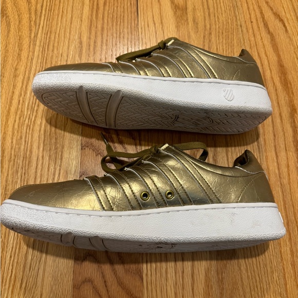 K-Swiss Men’s Gold Leather Lifestyle Shoes Size 11 - Picture 7 of 11